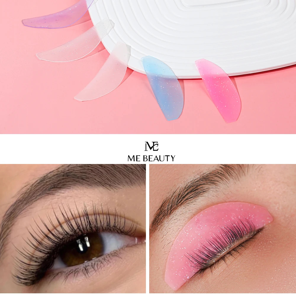 1 Pair Self Adhesive Lash Lift Pads, Ultra Thin Eyelash Soften Pads for Eyelash Straightening and Lifting, Reusable Lash Rods