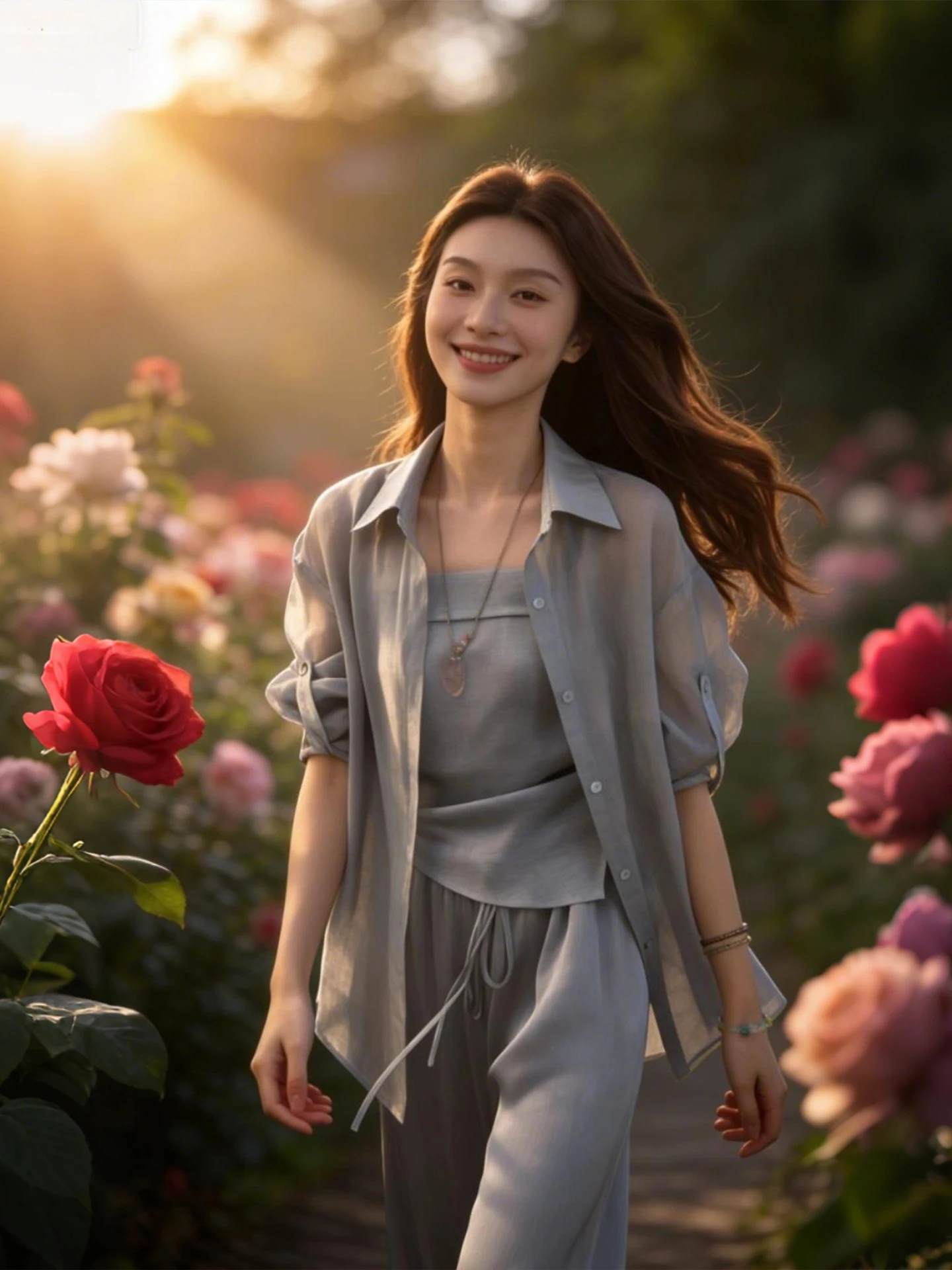 

Корейский повседневный стиль: женский летний комплект из трех предметов – рубашка с защитой от солнца, широкие брюки и топ. Повседневная спортивная одежда.