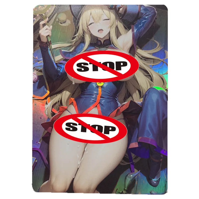 

1Pcs/set Homemade Anime Yu-Gi-Oh Dark Magician Girl Sexy Nude Card ACG Heroine Toy Gift Game Collection Card