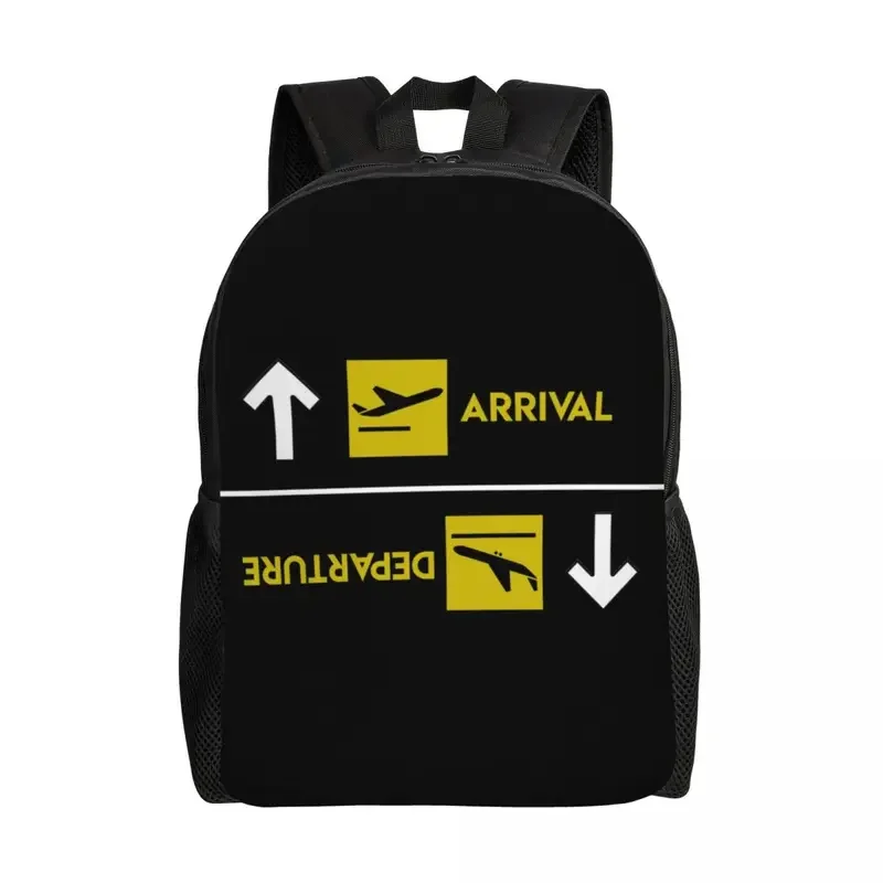 

Aviation departures arrivals laptop backpack women men casual bookbag for school college students Aviator Airport airplane bag