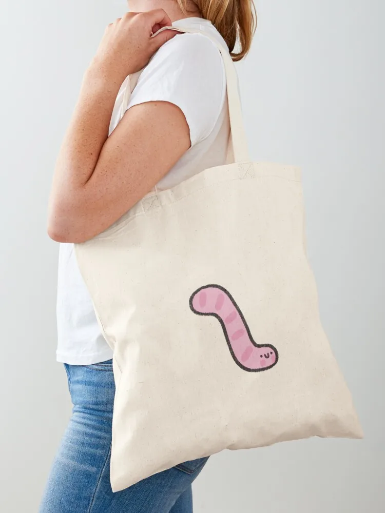 

cute worm doodle Tote Bag tote bag custom tote bags men Women's shopper custom canvas bag