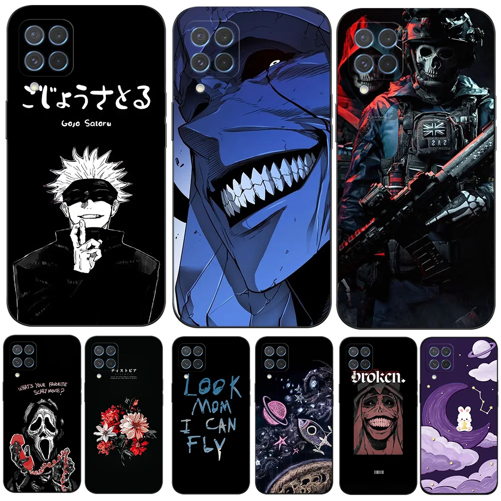 Silicone tampa traseira para samsung galaxy m62 f62 4g m625, design bonito do exército anime