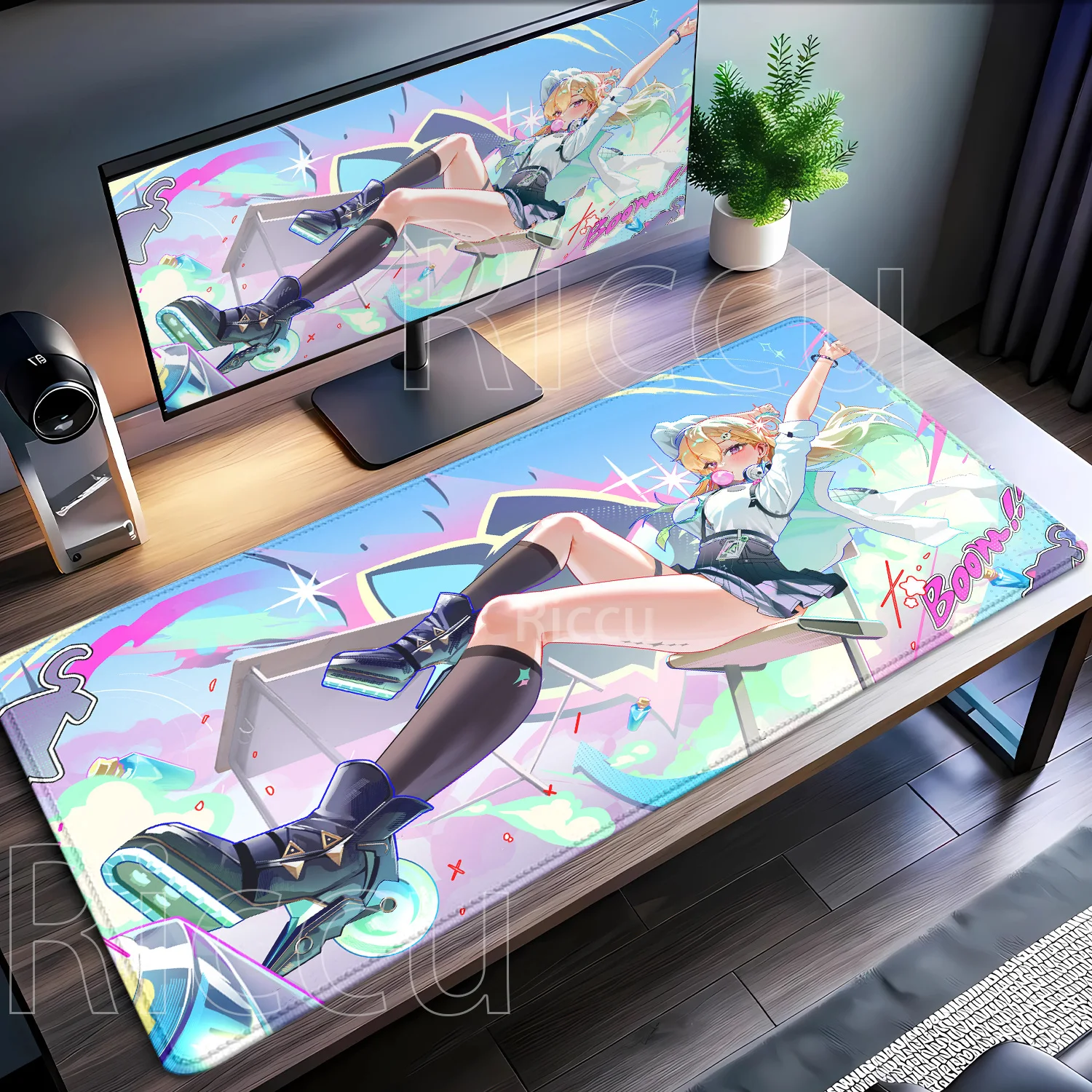 Mouse Pad Lynae Wuthering Waves WuWa Gaming ESports Carpet PC Office Non-slip Base Desk Mat Rubber Overlock HD Printing Mousepad