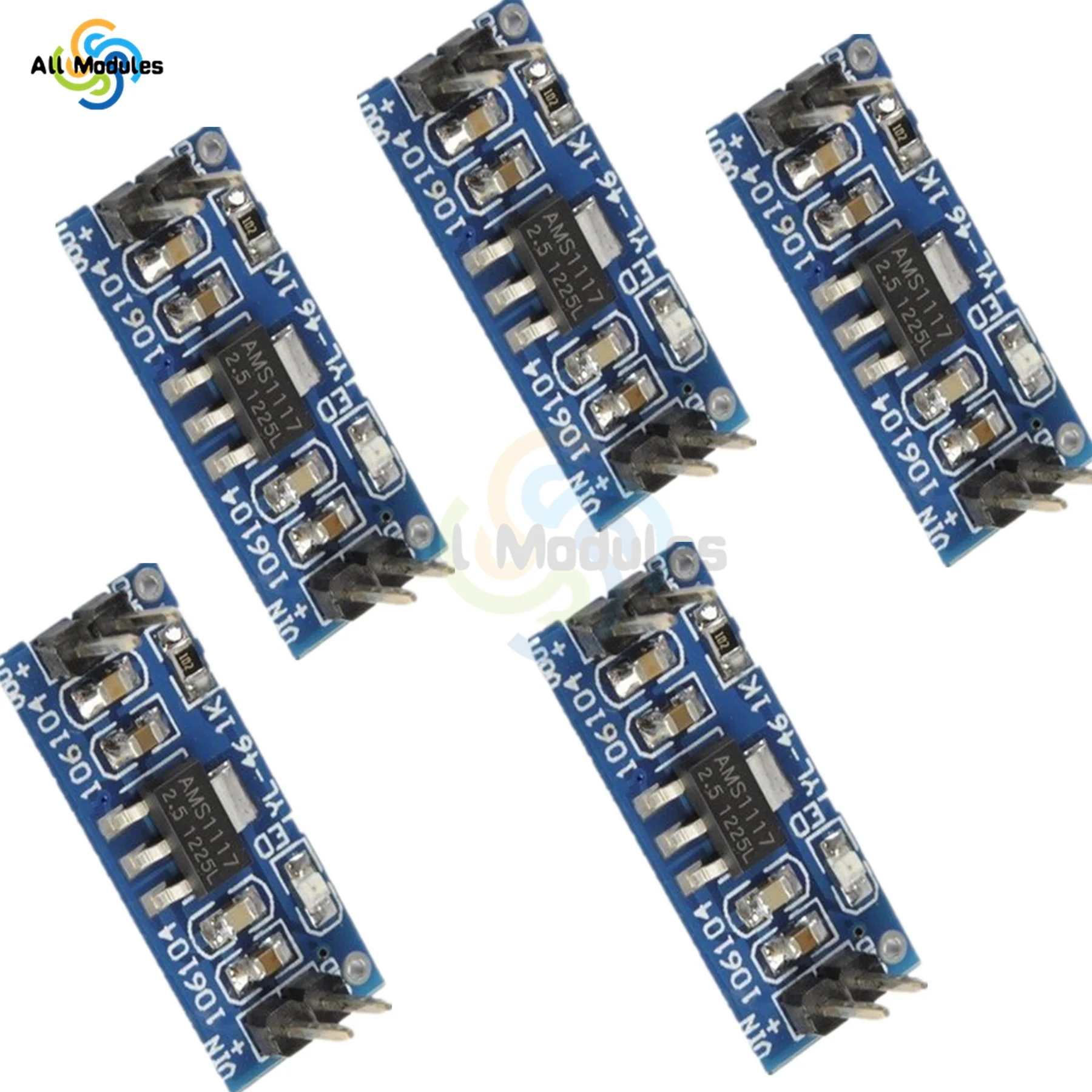 SMD AMS1117 DC-DC modulo di alimentazione convertitore Buck Step-Down DC 4.75-12V a 1.2V 1.5V 1.8V 2.5V 3.3V 5.0V per Arduino