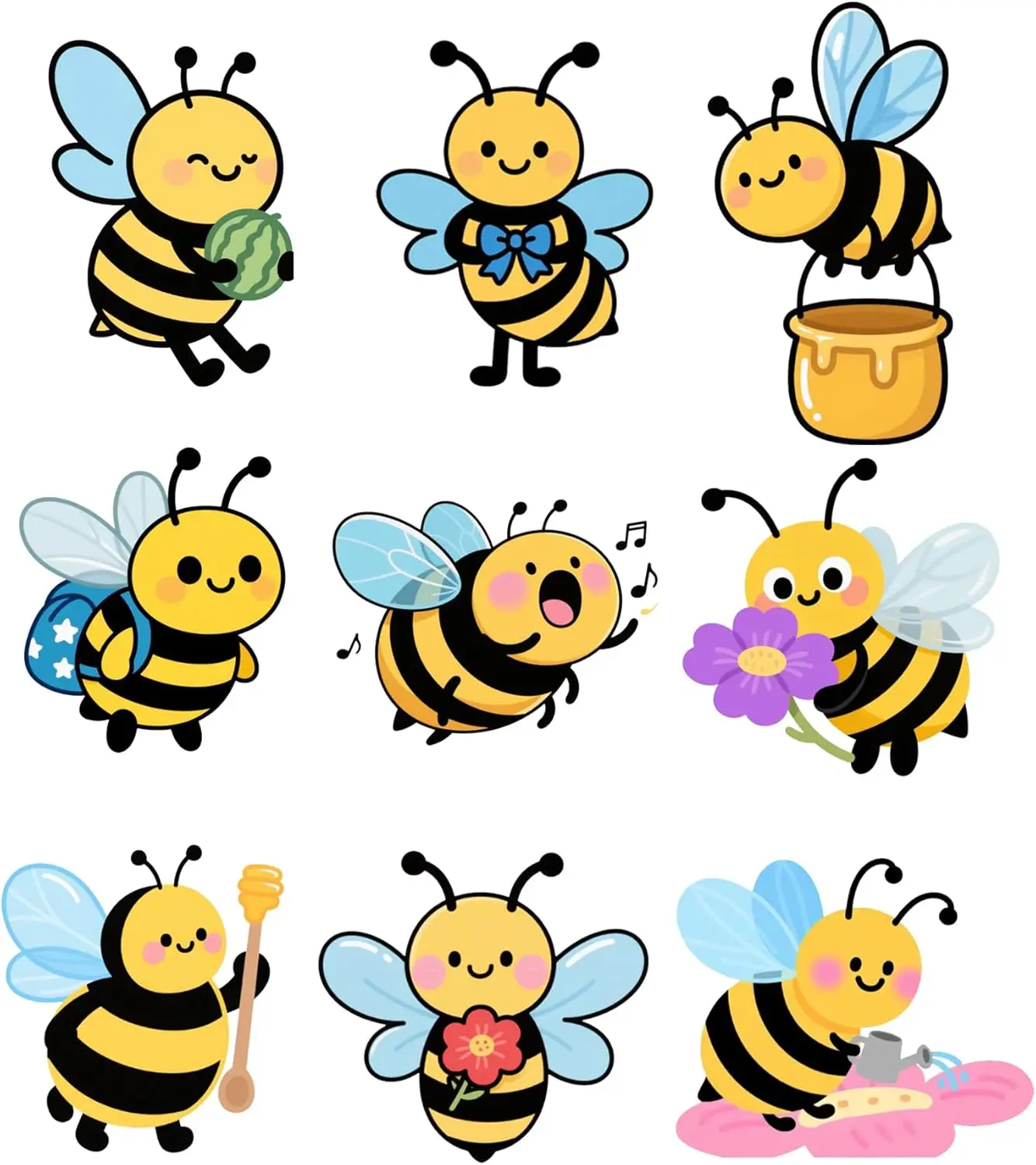 

Наклейки с изображением пчелы, 1,5-дюймовая наклейка с изображением животных и пчелы, милые космические наклейки с наградой для детей, день рождения, детский душ, награда учителя