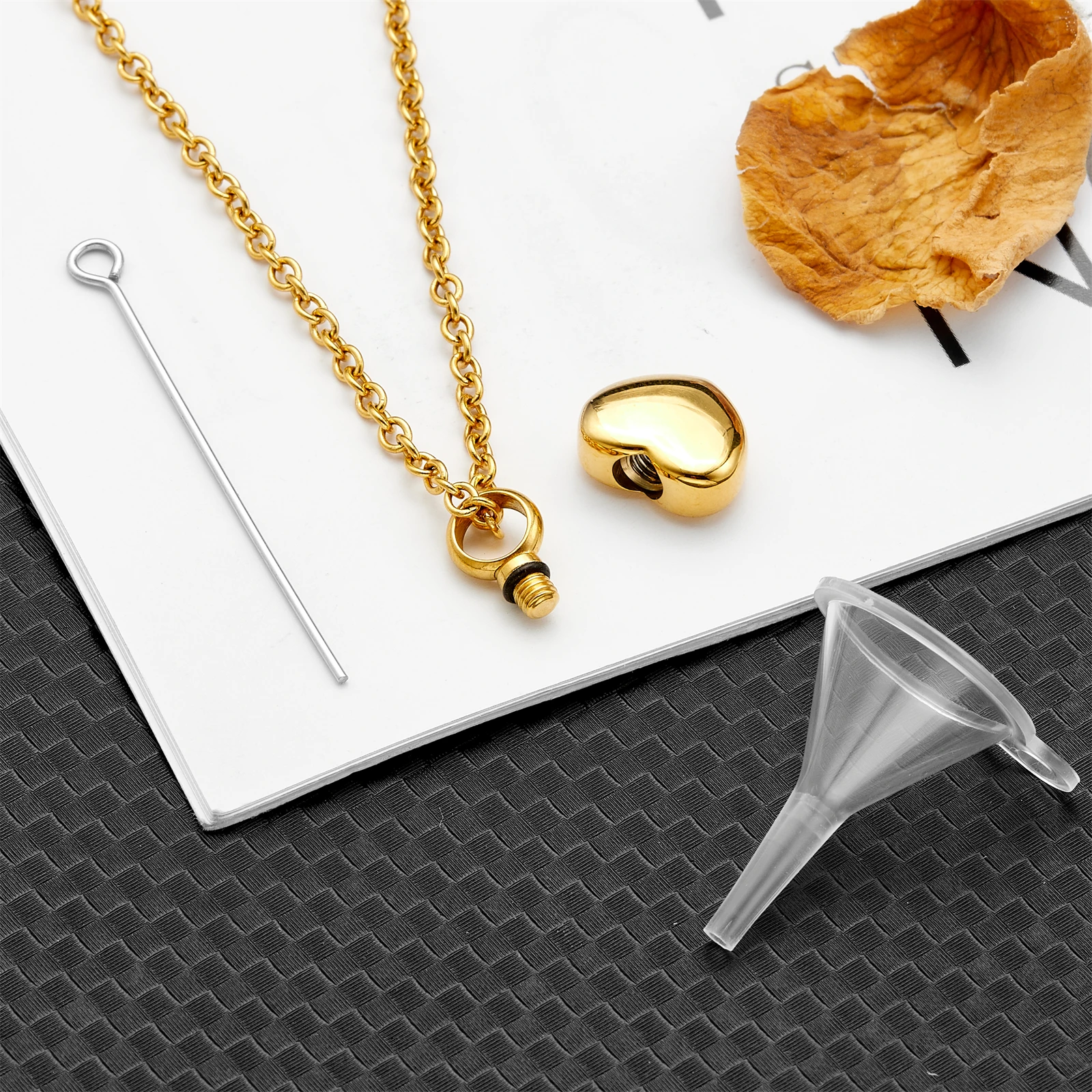 قلادة جرة تذكارية على شكل قلب رقيق - مجوهرات حرق من الفولاذ المقاوم للصدأ لرماد الإنسان، قلادة تذكار أبدية للحبيب #3