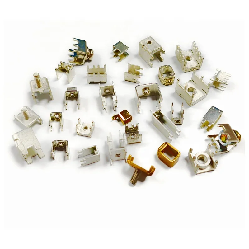 Manufacturers wholesale PCB brass square screw terminals M5/M6 tinned high current brass PCB screw terminals