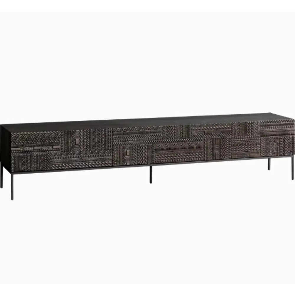 

Teak TV Cabinet Carved Solid Wood TV Cabinet