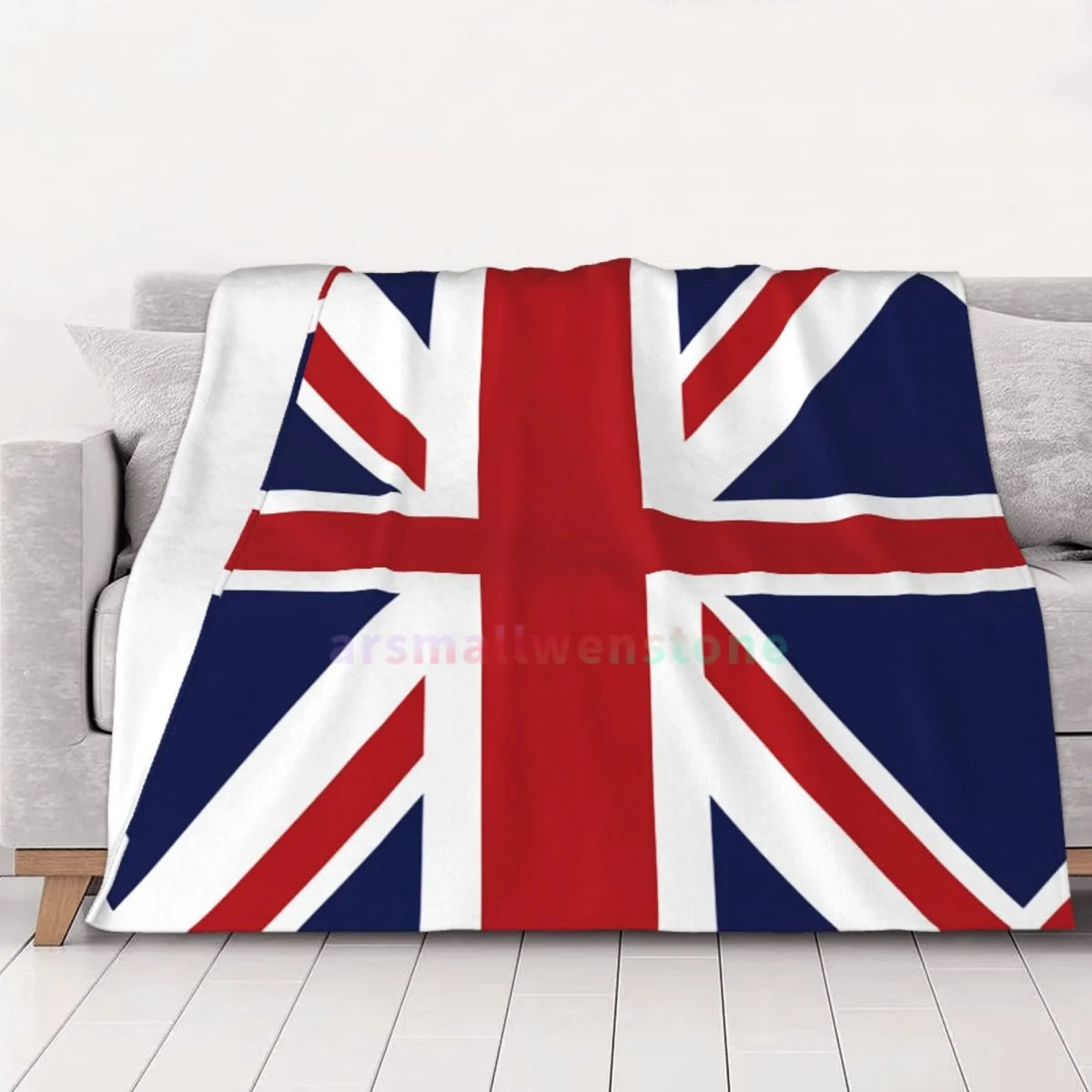 United Kingdom Flag Flannel Fleece Blanket Soft Warm Lightweight Cozy Anti-Pilling Fuzzy Throw Blankets for Couch Bed Sofa