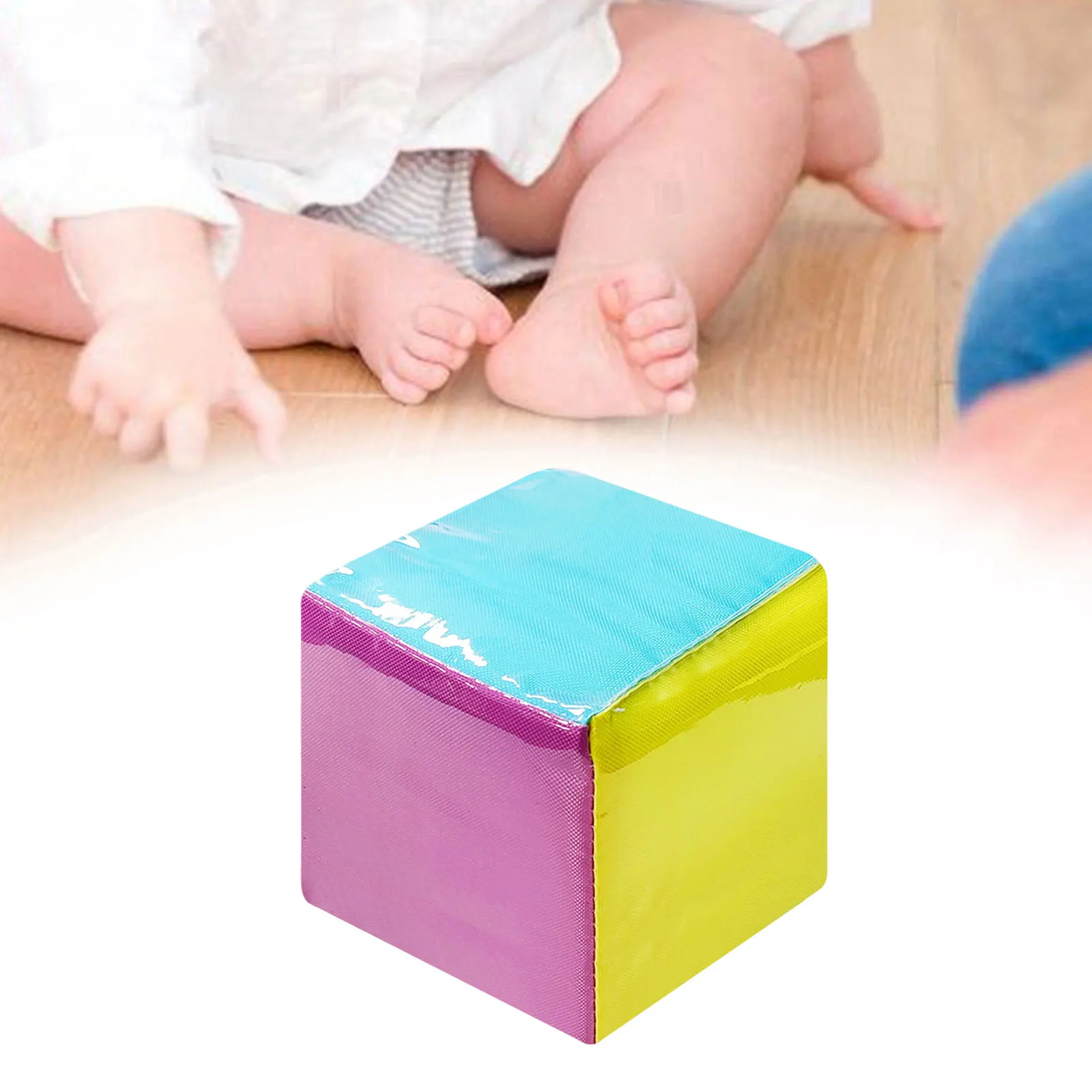 Early Education Learning Cube 3.9 inch Large Dice Plush Cube with Pocket DIY Classroom Foam Dice for for Teaching Blocks Toys