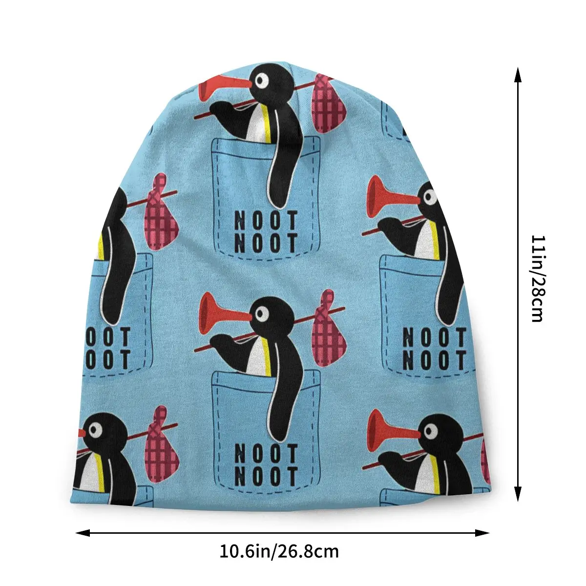 Angry Pingu Noot Noot Pocket Official Merch Thin Skullies Beanies Autumn Caps For Men Women Penguin Animal Ski Caps Bonnet Hats