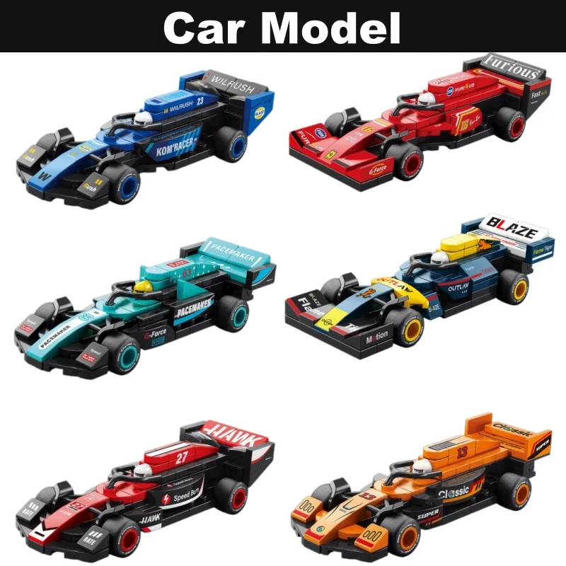 City Sports Model Building Blocks Speed MOC Racing Car Bricks Rally Super Racers Christmas Gift Technical Vehicles Toy