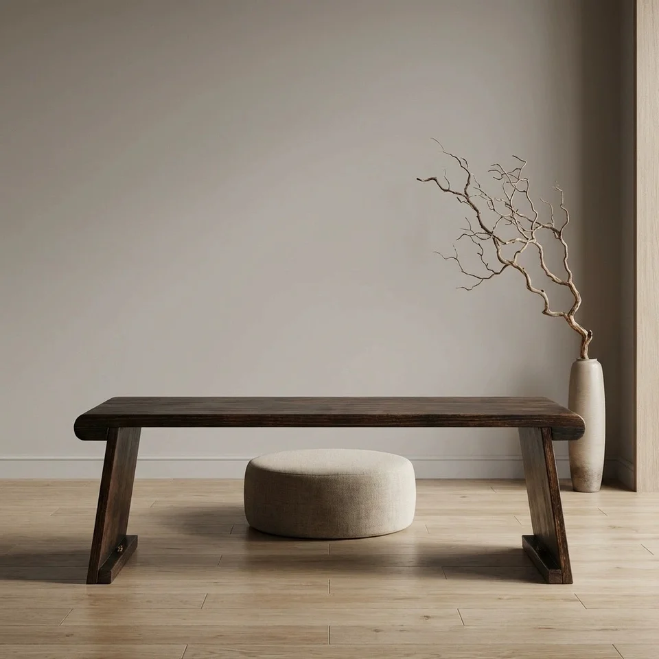 Kreativer japanischer Klapp-Teetisch aus massivem Holz, Dekoration, faltbar, multifunktional, tragbar, Betttisch, Erkerfenster, Couchtisch