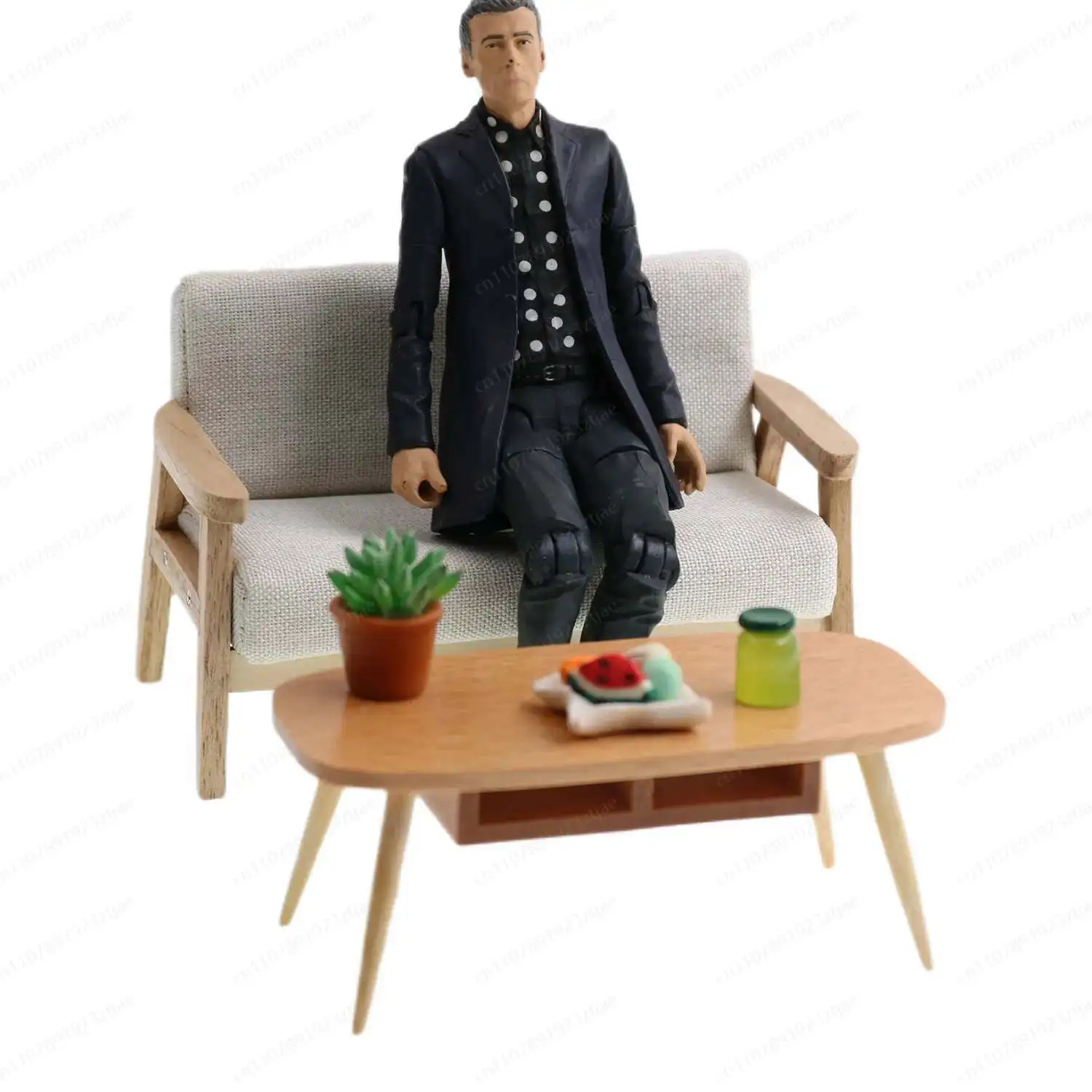 1:12 Miniature Table for Dollhouse - OB11 Scale Coffee Table, Photography & Model Prop view 3