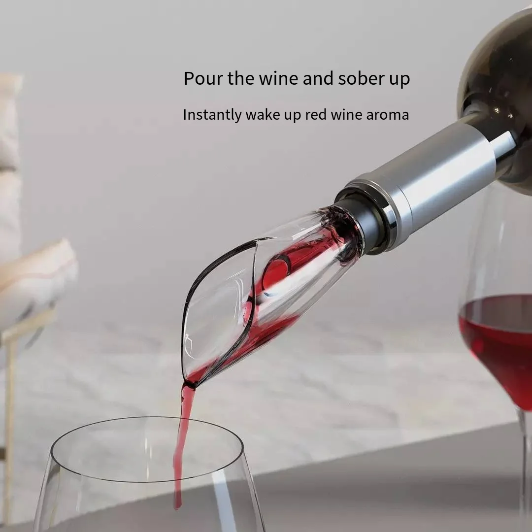 Youpin Circle Joy Automatic Red Wine Bottle Opener Round Wine Stopper Decanter Stainless Steel Electric Corkscrew Gift