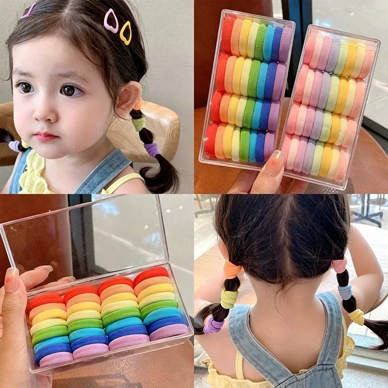100-1000pcs Colorful Elastic Hair Rings Stretch Hair Bands DIY Hair Accessories for Women Head Decoration Handmade Craft Making