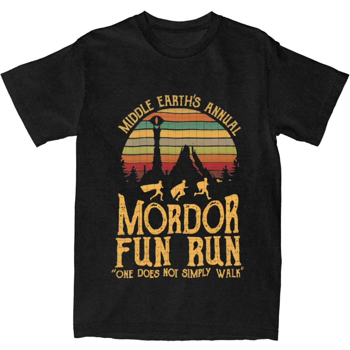 Mordor L-Lords Of The R-Rings T Shirt Hippie T-Shirts Short Sleeve Streetwear Tops Pure Cotton Crew Neck Plus Size Top Tees