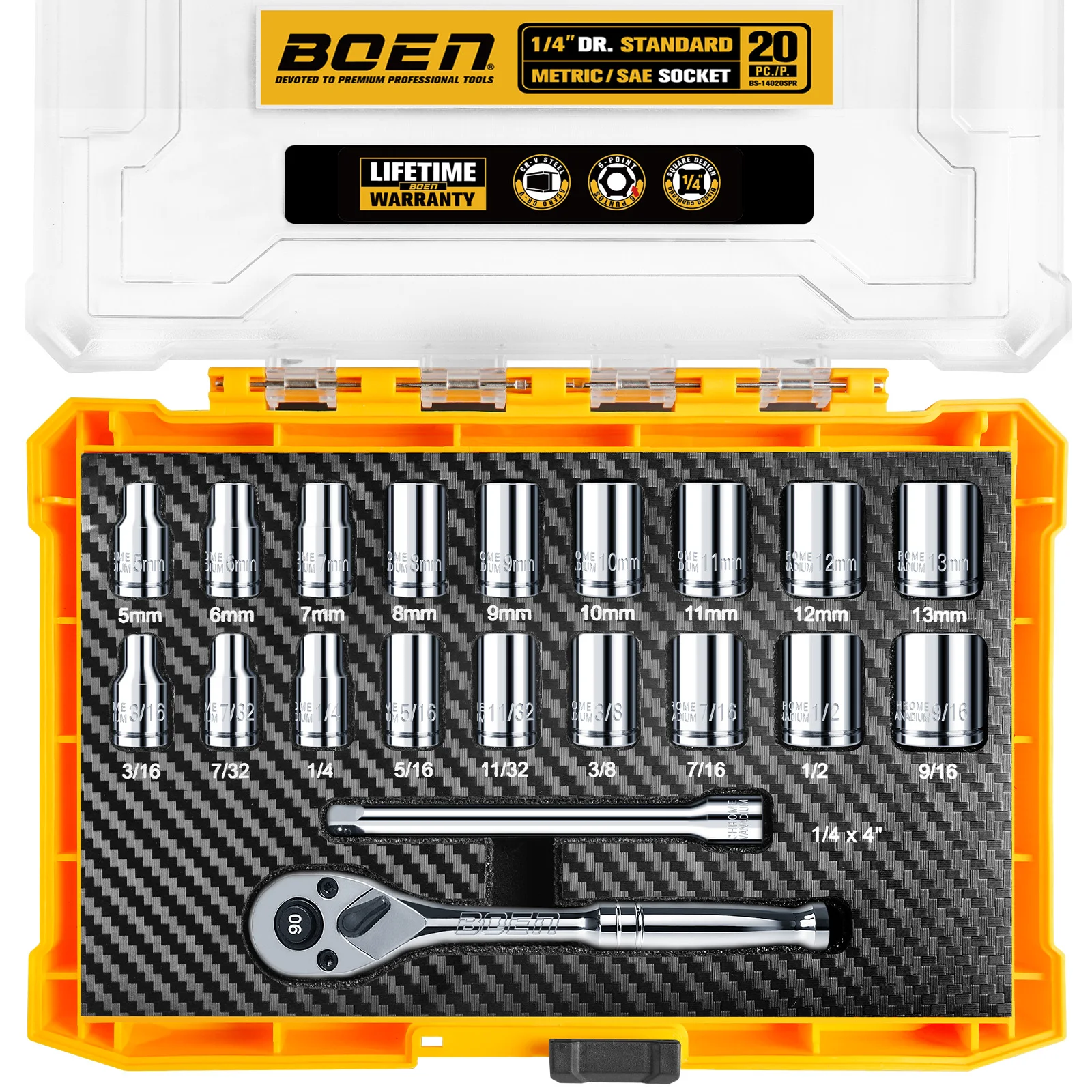 Boen 20Pc 1/4" Driv…