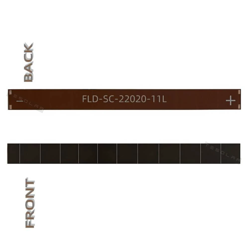 4.1V 25μA 220×20mm 11 Sections Indoor Dim Light Solar Panels Solar Cells Amorphous Solar Cells Thin film Solar Cells