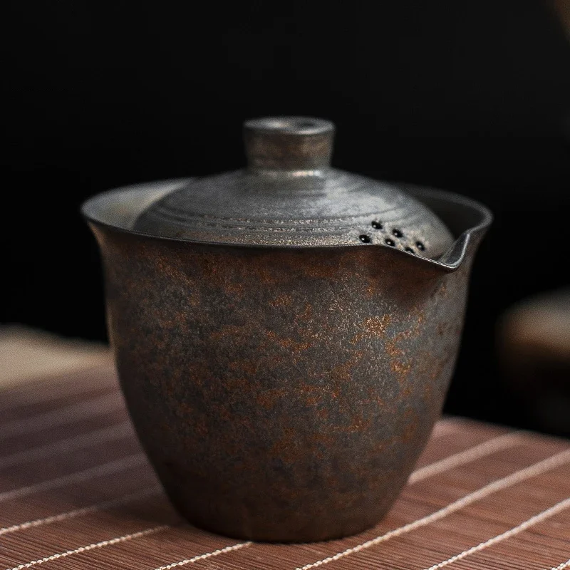 

Японские керамические чайники Gaiwan, винтажный китайский чайник кунг-фу, 200 мл