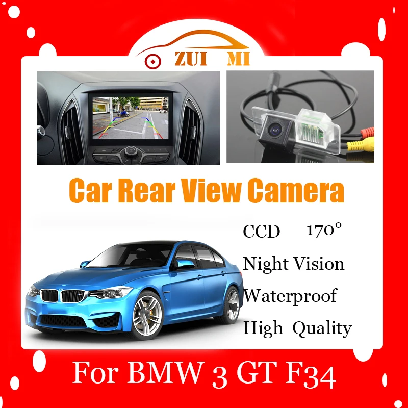 Car Reverse Rear View Camera For BMW 3 GT F34 2014 2015 Waterproof CCD Full HD Night Vision Backup Parking Camera