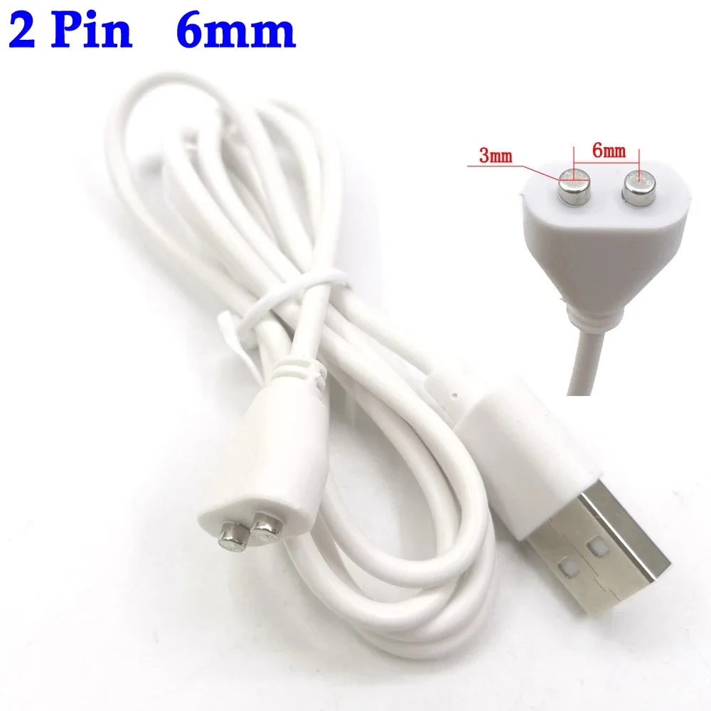 2 Pin Magnetic Charging Cable 6mm center spacing Magnet Suctio USB Power charger for Beauty instrument Smart device