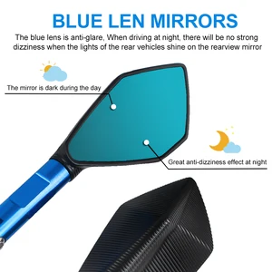 Gương chiếu hậu nhôm CNC cho xe máy, gương bên, Yamaha MT07, Honda, Ducati, Kawasaki Z750, Z900, Z800 10 Bán hàng Phía sau chính Kawasaki Z800 - №5