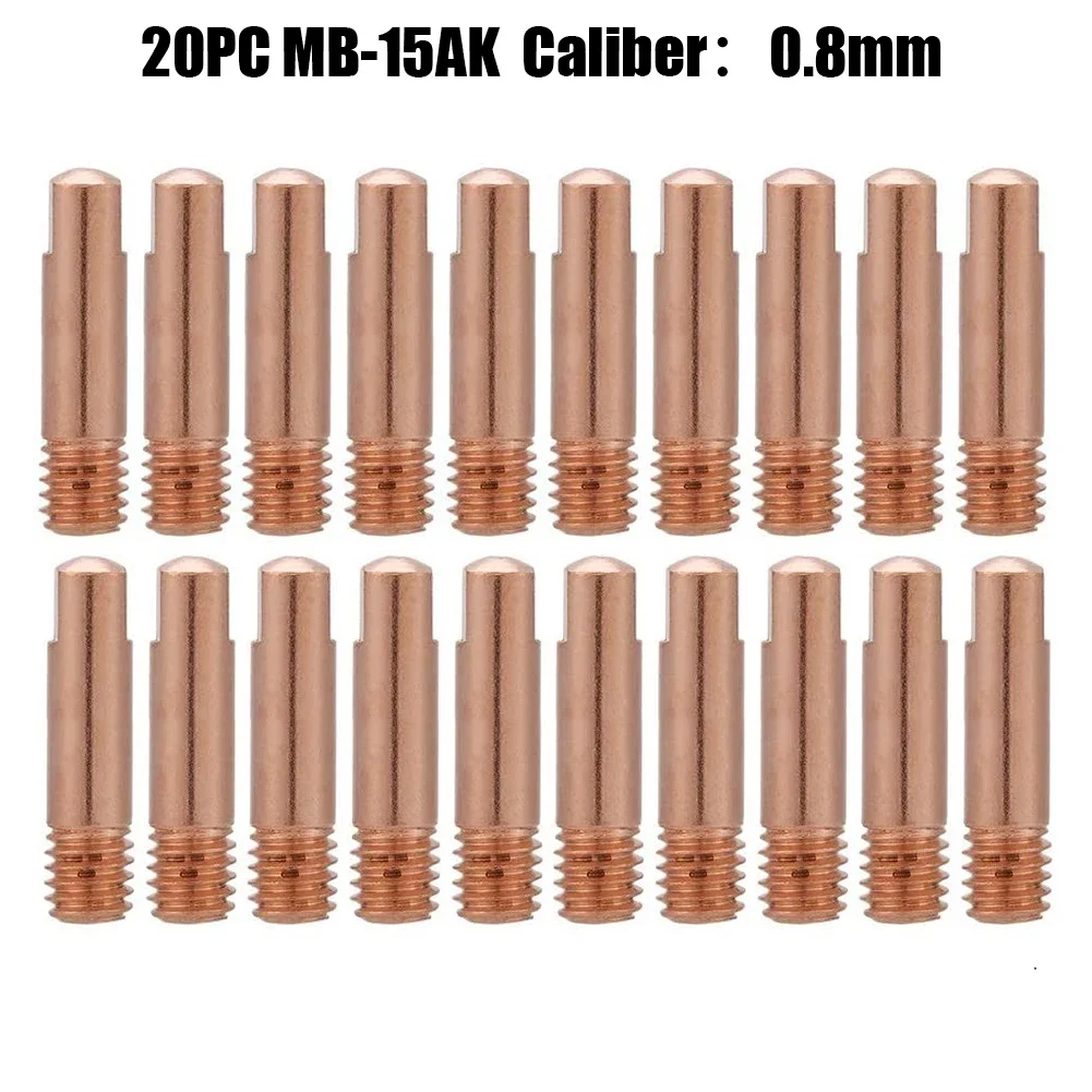 Mig/Mag Contact Welding Torch Nozzle Contact Tip Fits MB-15AK Gas Nozzle M6*25mm Tip Gas Nozzle Welding Torch Contact Useful