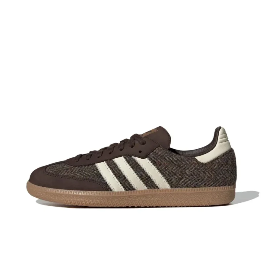 Adidas brown Color Matching SAMBA OG Men's and Women's Comfortable Fashion Low Top Board Shoes Anti-slip Wear-resistant