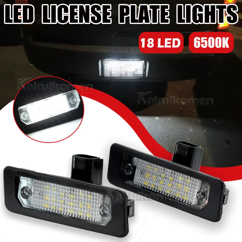 2Pcs License Plate Light 12V LED Number Signal Light For Ford Mustang Focus Fusion Flex Taurus Mercury milan Lincoln MKS MKT MKX