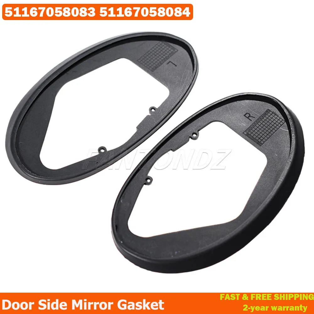 1Pair Door Mirror Rubber Gasket Seals For MINI Cooper R50 R52 R53 51167058083 51167058084