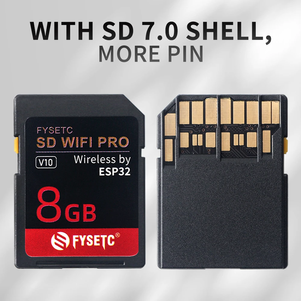 FYSETC SD WIFI Pro Wireless Transmission 8GB Card Base on ESP32 with Card Reader & Uploader Support websever for 3D Printer