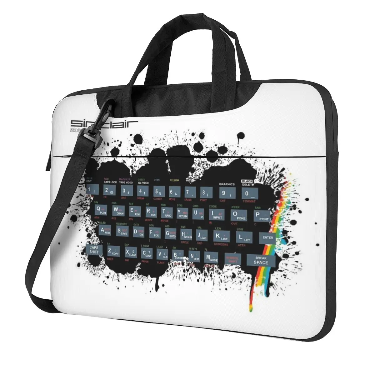 Retro Gaming Art - ZX Spectrum Crossbody Laptop Bag Case Computer Bag 13 14 15.6 Inch Notebook Pouch for Macbook Pro Lenovo