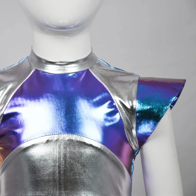 New Women's Alien Role-Playing Dress Sequins Cheerleading Dance Ballet Dress Ladies Clothes Party Dresses with Headwear