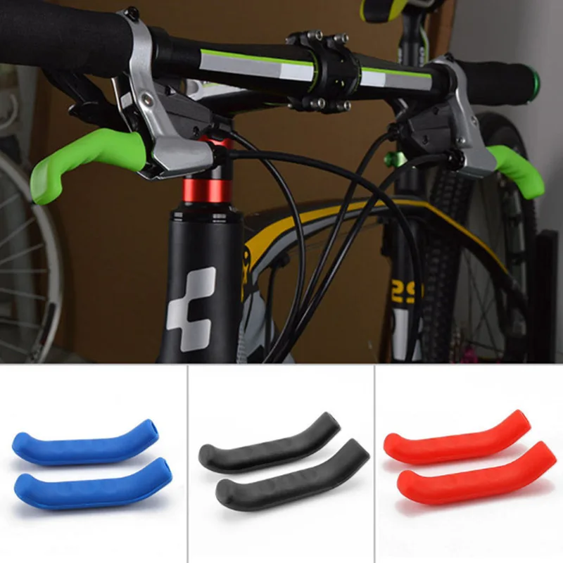 2pcs Bicycle Brake Handle Cover Silicone Sleeve MTB Road Bike Brake Lever Protector Covers Mountain Bike Brakes Accessories