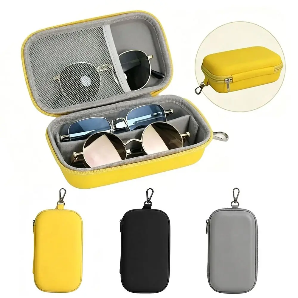 New Hard Shell Glasses Case Waterproof Shockproof Eyeglass Storage Box 2 In 1 Large Capacity EVA Glasses Case