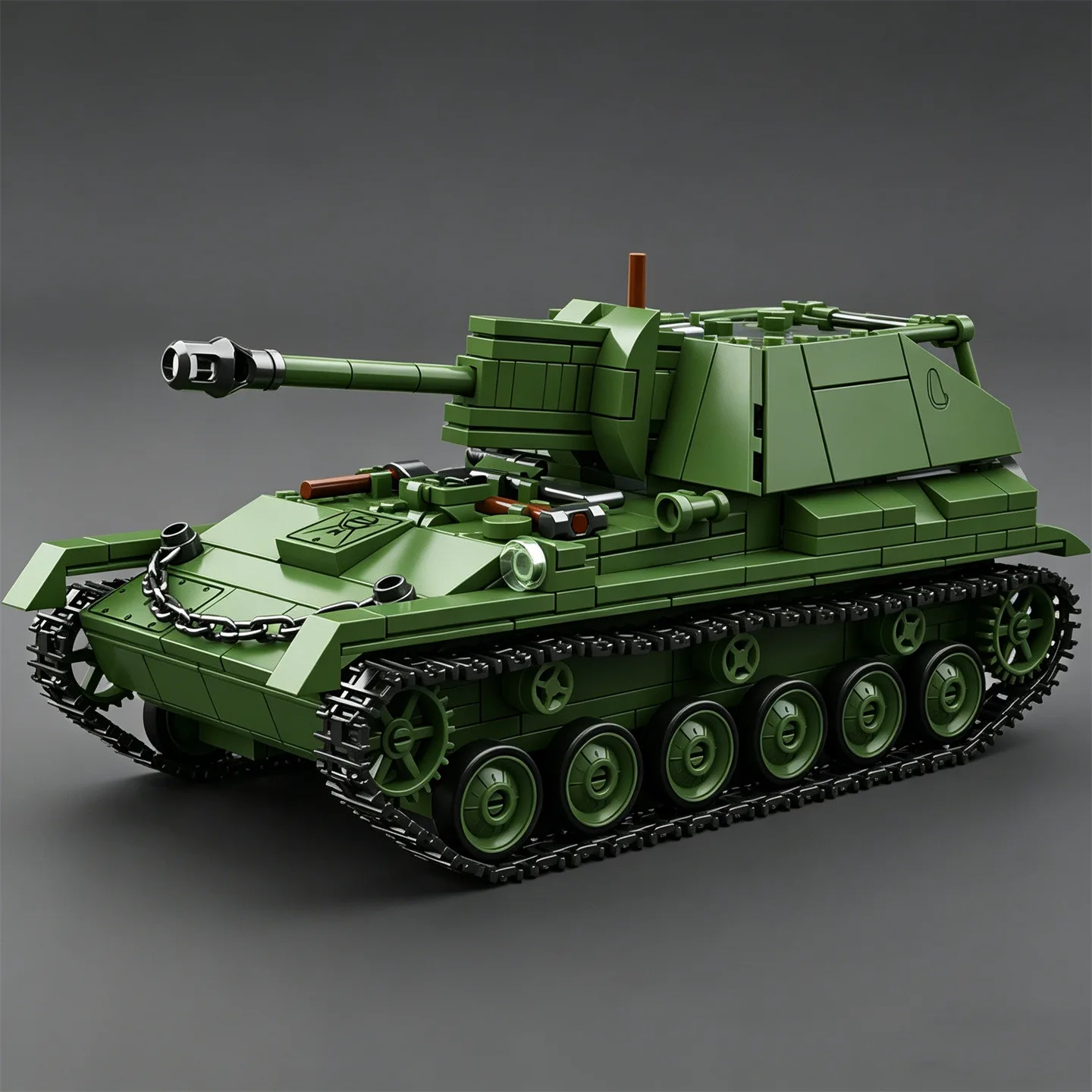 

Soviet SU-76M Tank Destroyer Self-Propelled Gun Building Block Self-Propelled Artillery Educational Toy