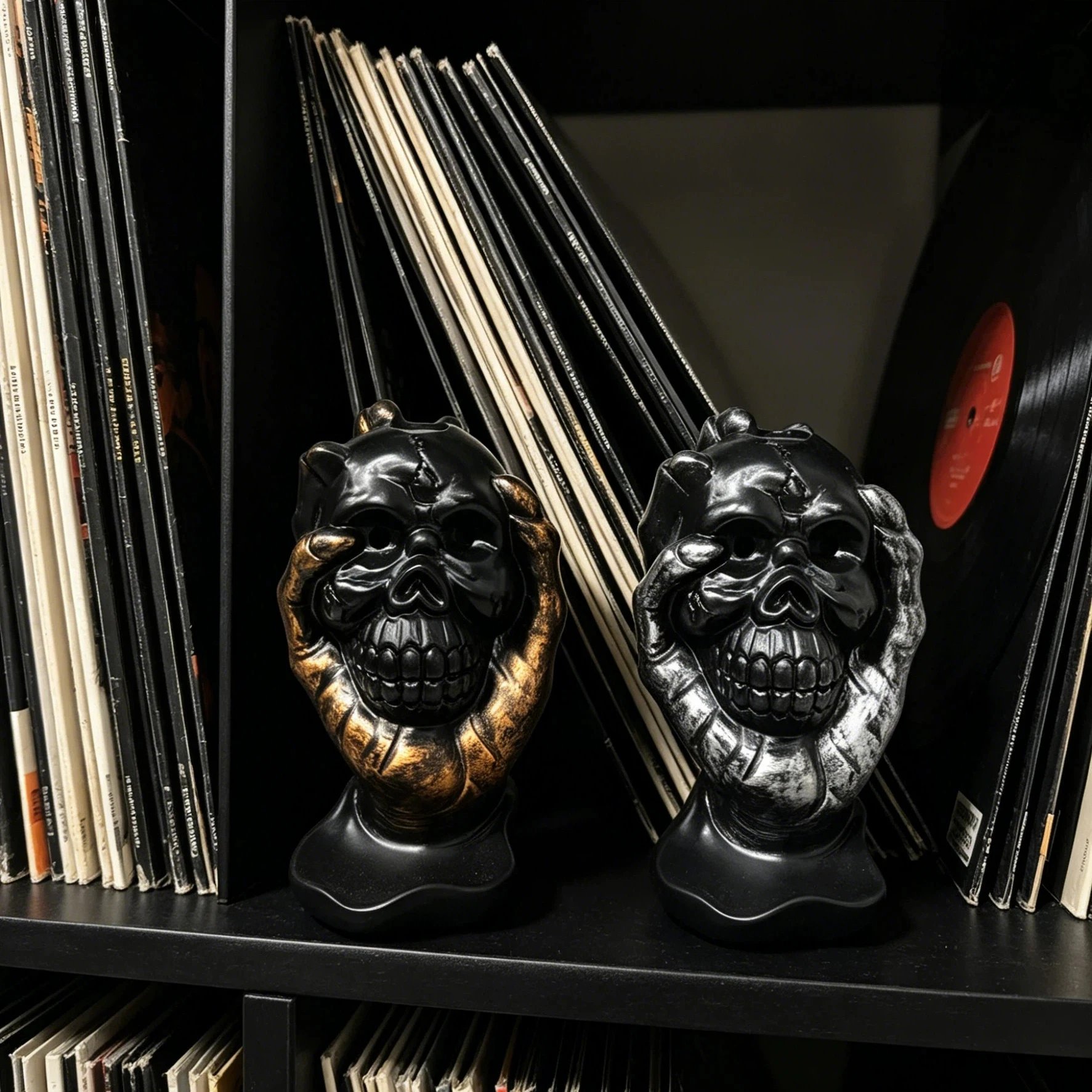 Gaming Console Shop - 1 Stück, Kreativer Totenkopf-Räucherstäbchenhalter mit Händen,