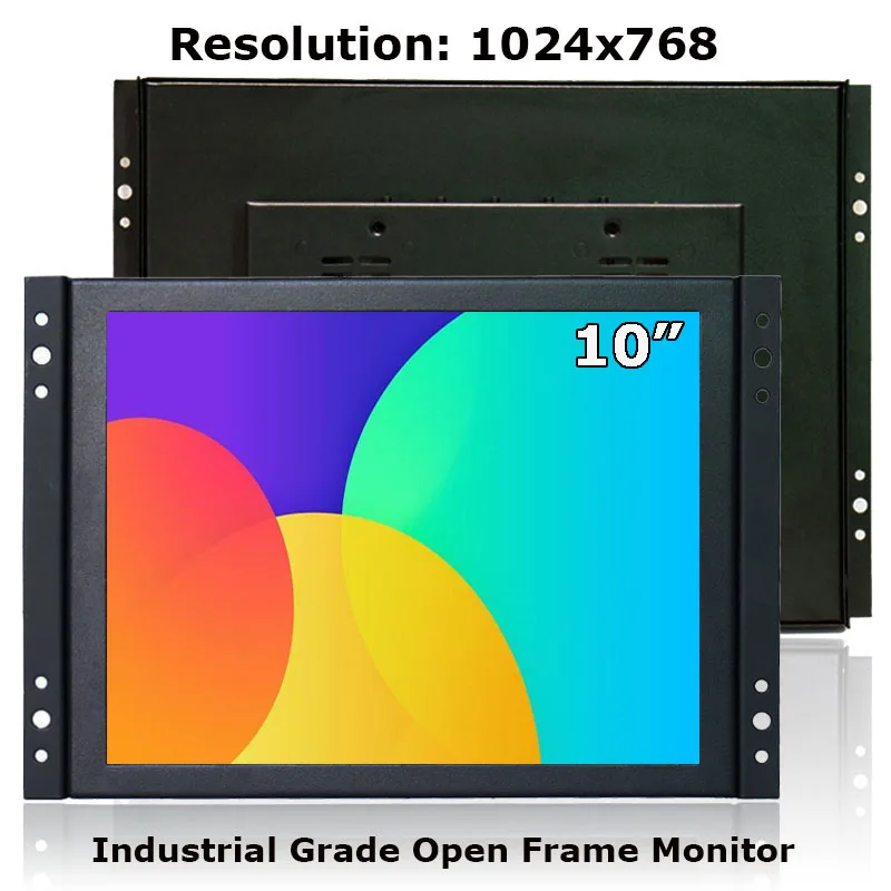 

TouchView 10 Inch 4:3 1024x768 DC12V Open Frame Touch Screen Monitor Style For Industrial Use With AV BNC VGA HDMI USB Interface