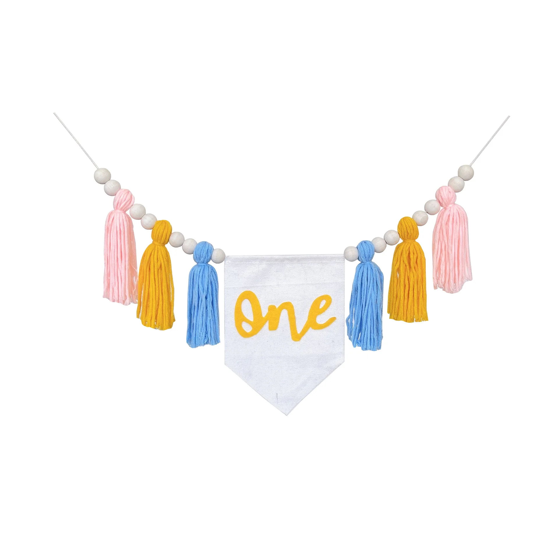 

Photography Decoration Colorful Tassel Garland Ornament Flags Cotton Banner First Birthday Bunting