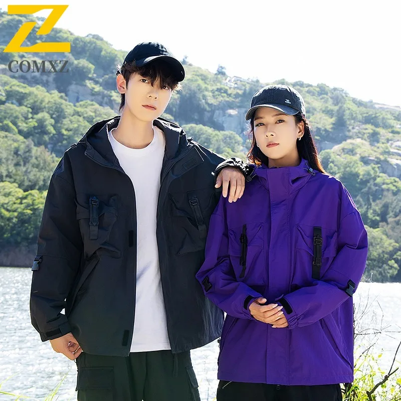 

Куртка COMXZ Mountain System, минималистичная водонепроницаемая куртка для пешего туризма, путешествий, кемпинга, водителя, штурмовая куртка, мужская одежда