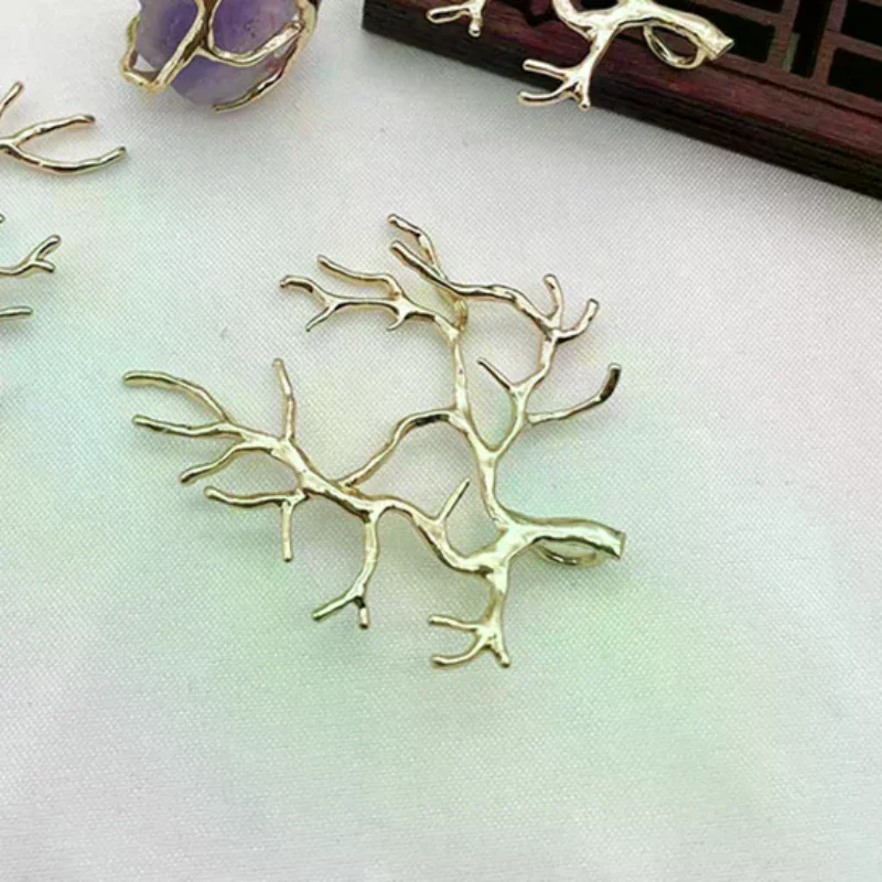 Tree Branch Base Necklace Pendants For Cameo DIY Jewelry Making Accessories