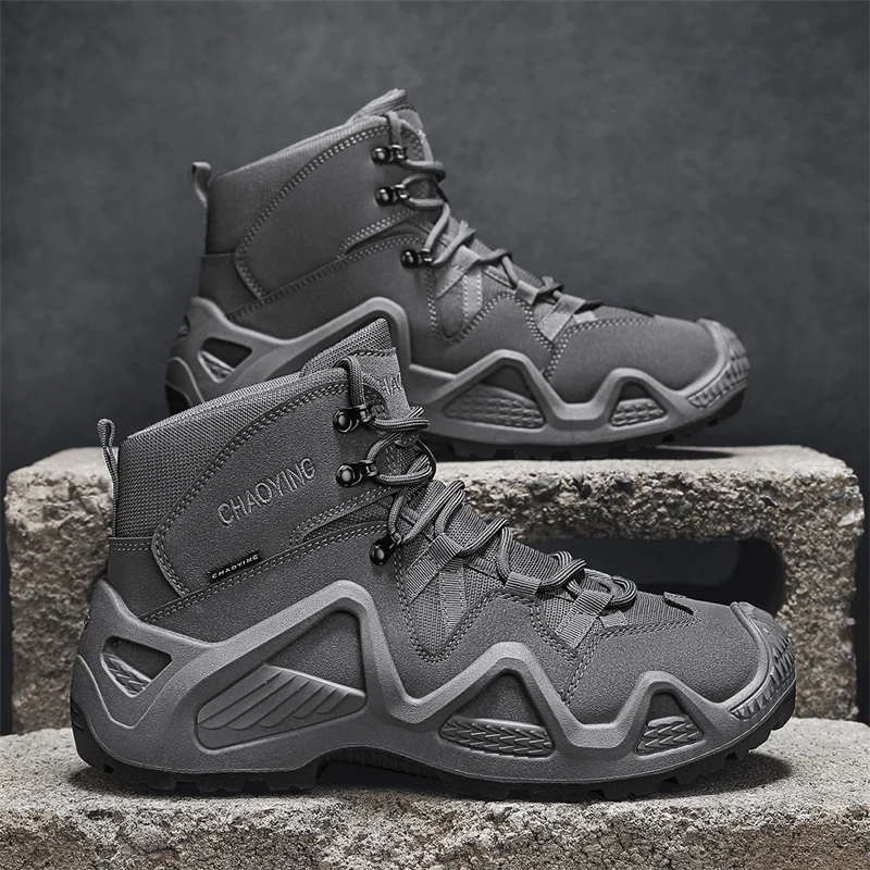 등산 하이킹 신발 발목 남자 야외 부츠 남자 전술 부츠, 육군 부츠 남자 군사 사막 방수 작업 안전 신발