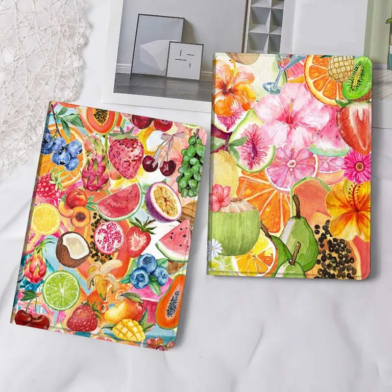 

Colorful Fruit Pattern Art Gift Tablet Case For Apple iPad Air Pro mini 1 2 3 4 5 6 7 8 9 11 M2 M3 M5 M4 5th 6th 7th 10th 11th