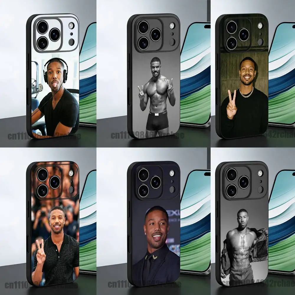 Funda para Teléfono del Actor M-Michael B Jordan, Compatible con iPhone 14, 16, 12, 13, 15, 11, 17, Pro, Max, Plus, E, Air, Mini, Funda Suave