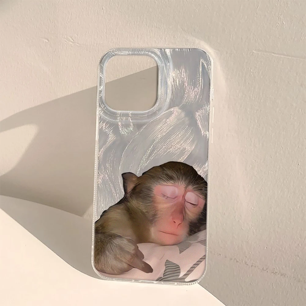 귀여운 만화 원숭이 패턴 아이폰16/15/14/13/12/11/ProMax/Pro/Plus... - 2