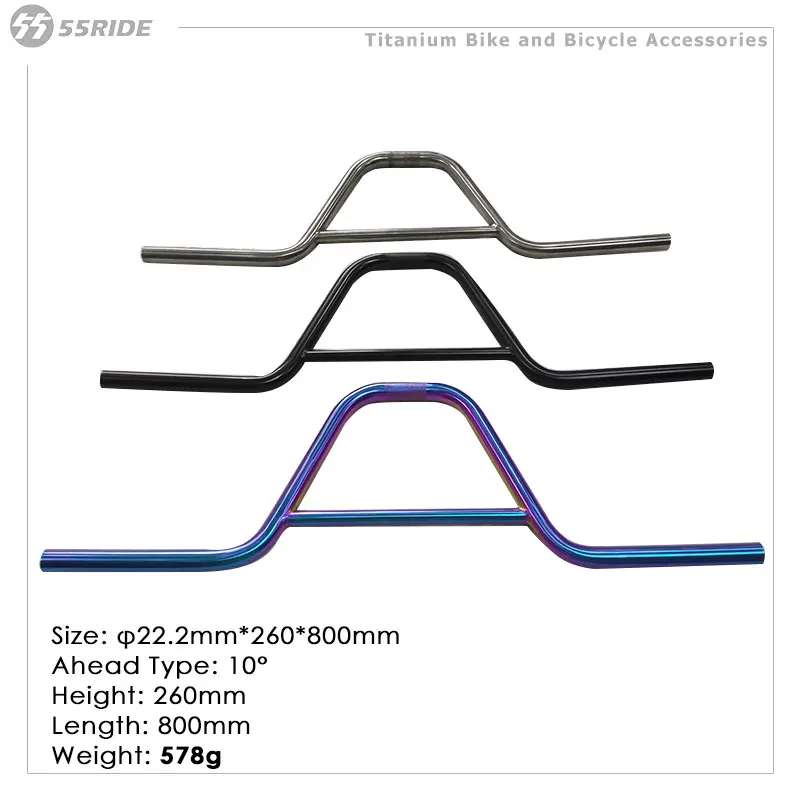 Lightweight Titanium Freestyle BMX Bike Handlebar, Manufacture BMX Bars, Single-speed Bicycle Parts, Extreme Sports, 800mm