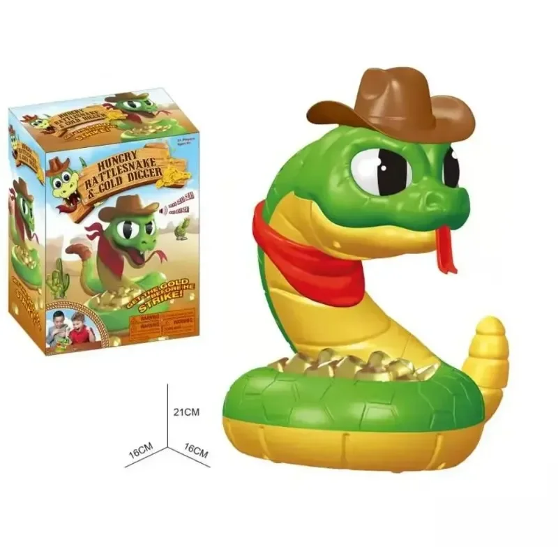 Scary Rattlesnake Interactive Parody Game Trick Toy Cartoon Electric Fun Decompression Party Tabletop Game Gift