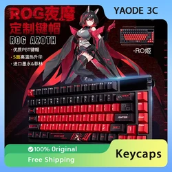 Rog azothテーマキーキャップ、DIY、カスタム、漫画、PBTキーボード、キーキャップ、81キー、チェリープロファイル、5面、昇華型アクセサリー