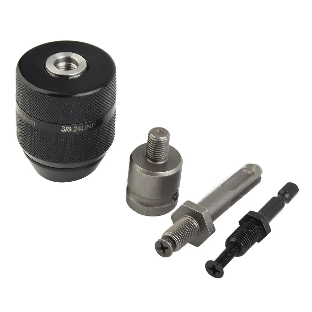 

4 Pcs 3/8-24UNF 0.8mm-10mm Drill Chuck Converter Adapter For Impact Wrench Power Driver Electric Hammers